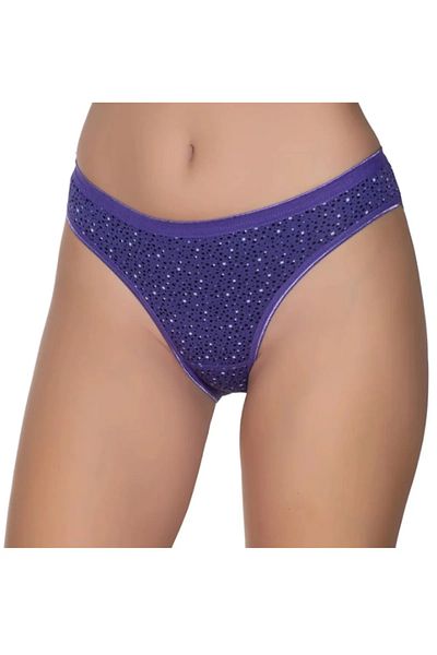 PİERLES Chiloți de bikini colorați din Lycra Gingham pentru femei, pachet de 6