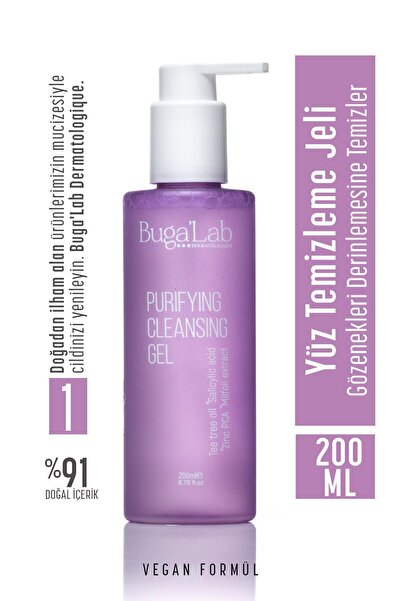 BugaLab Purifying Cleansing Gel- Karma, Yağlı ve Akne Eğilimli Ciltler Arındı...