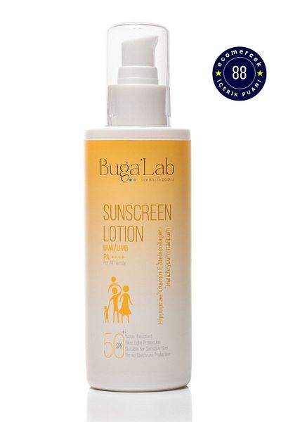 BugaLab Natural Sun Lotion for the Whole Family - Anti-blemish Filtered Uva Uvb 50spf