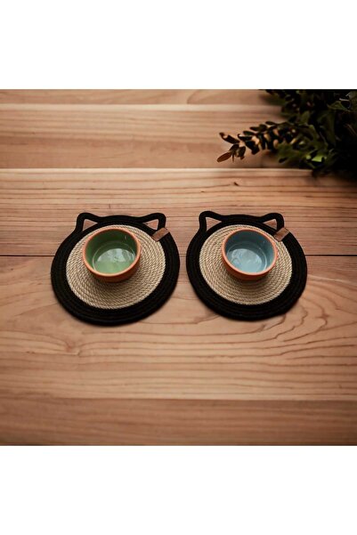 home decors by özlem مجموعة مكونة من قطعتين من سجادات القش الصغيرة للقطط والك...