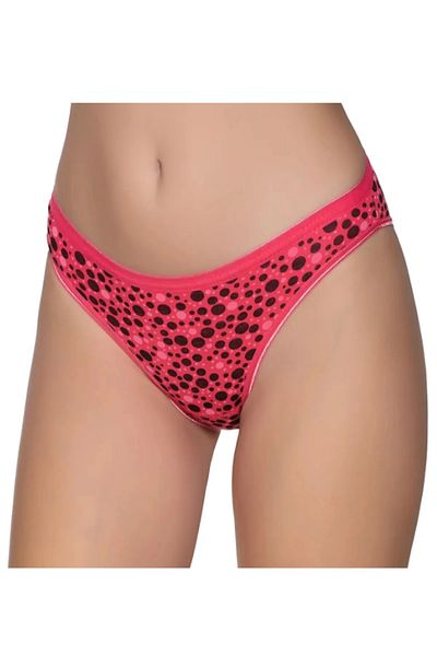 PİERLES Pachet de 6 chiloți bikini colorați din lycra cu modele geometrice pentru femei