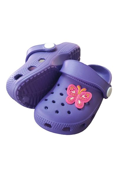 Fashion'S Girl's Sabo Eva Slippers with Butterfly Accessories