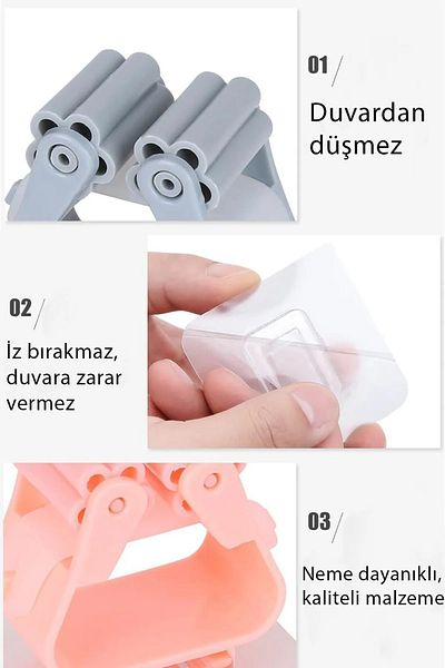 safestore 4 τεμ. Βούρτσα σκούπα σφουγγαρίστρα Σφουγγαρίστρα Λαβή Κρεμάστρα Κρεμάστρα πολλαπλών χρήσεων Επιτοίχια κρεμάστρα σφουγγαρίστρας