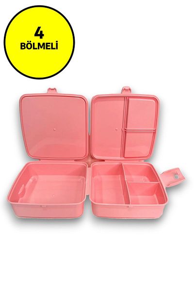 Open Home Concept Pretty Princess Pink Premium Lunch Box - 4 Compartments