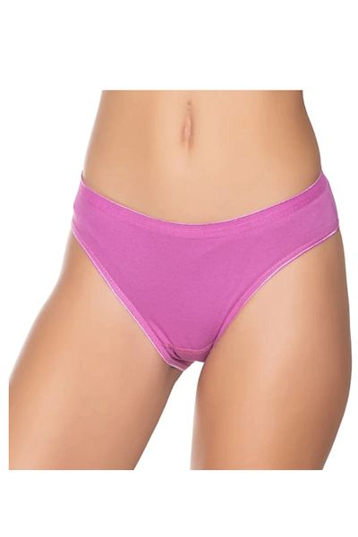 Pi Giyim Pachet de 6 chiloți bikini colorați din Lycra pentru femei