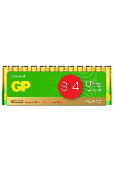 Genel Markalar Batteries G-TECH Ultra Alkalin İnce LR03 - AAA Boy 1.5V Pil 12...