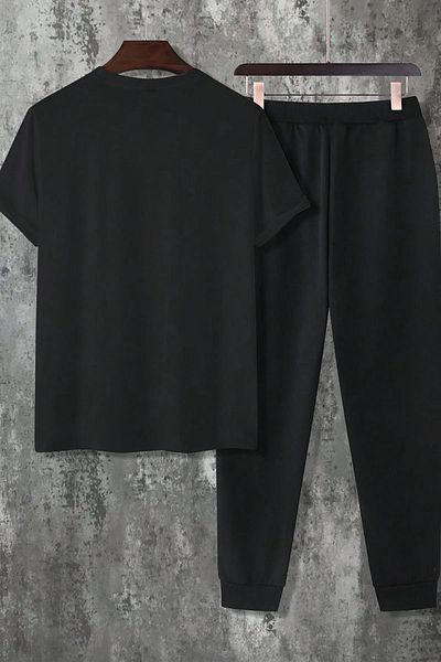 MODARİCH Σετ μπλουζάκι και φούτερ Jogger Black Bull Head - Oversize Crew Neck