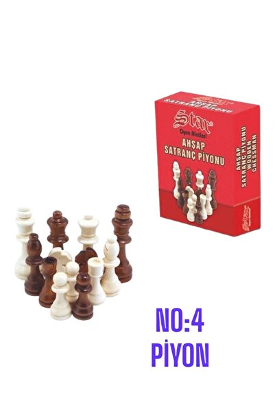 RAMO'S STORE Ahşap Satranç Piyon Seti No:4 Aynı Gün Hızlı Kargo ( Chess Pawn)