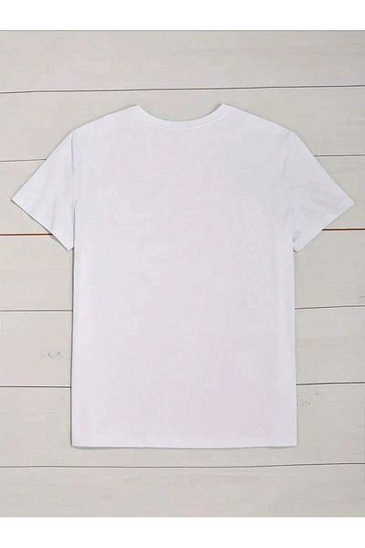 MODARİCH Μπλουζάκι Butterfly Tree - Λευκό εμπριμέ Oversize Crew λαιμόκοψη κοντό μανίκι