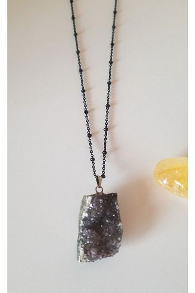 Anatolia Amethyst Stone Special Raw Necklace