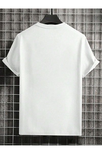 MODARİCH Μπλουζάκι Relax Bear - Λευκό εμπριμέ Oversize Crew λαιμόκοψη κοντό μανίκι