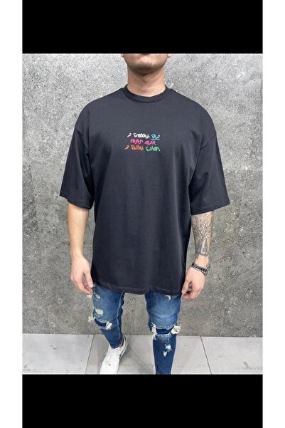 2Y PREMIUM Men's Text Detailed Oversize Tshirt