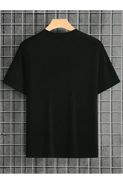 Mythologie T-Shirt με λογότυπο A Spade - Μαύρο εμπριμέ κοντό μανίκι με λαιμόκοψη