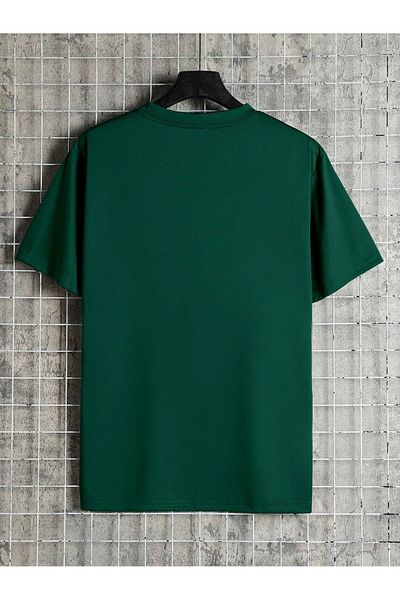 Mythologie Μπλουζάκι Brooklyn Dot Pattern - Nefti Green Printed Oversize Crew Neck κοντό μανίκι