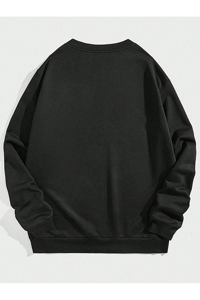 MODARİCH Φούτερ Ukiuo-e - Μαύρο εμπριμέ Oversize Crew Neck