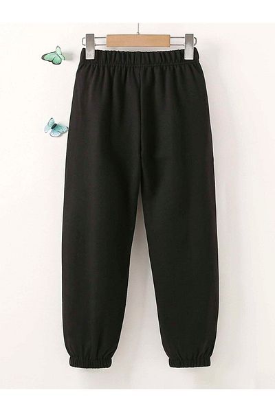 Mythologie Change The World Sweatpants Jogger - Μαύρο εμπριμέ λαστιχένιο πόδι ψηλόμεσο χειμώνα
