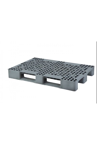 Aslan Ticaret 80 X 120 X 15 CM PLASTİK PALET (EURO) GRİ DELİKLİ