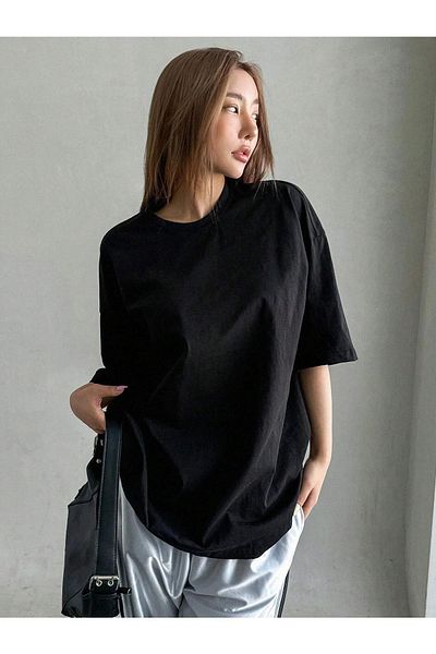 Mythologie Μπλουζάκι Hearten - Μαύρο, εμπριμέ, Oversize, Crew Neck, Κοντό μανίκι