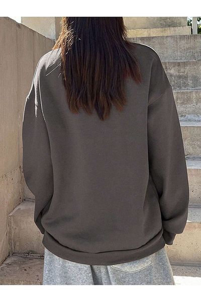 MODARİCH Φούτερ Destiny Enrich Oversize Smoked Crew Neck με στάμπα