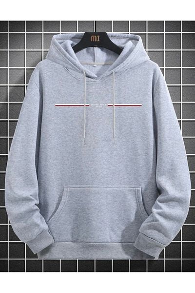 MODARİCH Φούτερ Natural Realm Paris - Γκρι εμπριμέ Oversize Hoodie Hoodie