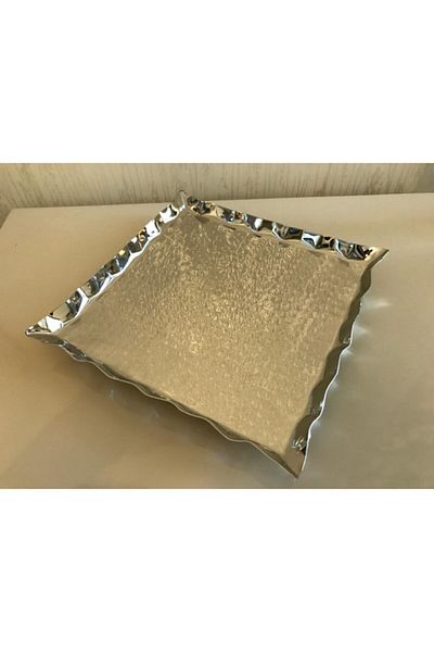 Ustası Antepte Forged Copper Square Tray 20 X 20 Cm