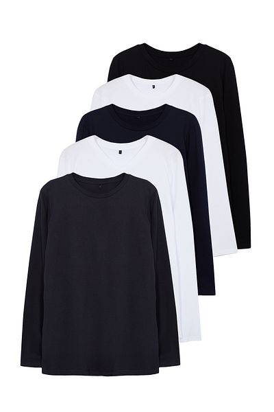 Trendyol Collection Μπλουζάκι 4 Πακέτο Πολύχρωμο Slim FiT 100% CoTTon - TMNAW25TS00004