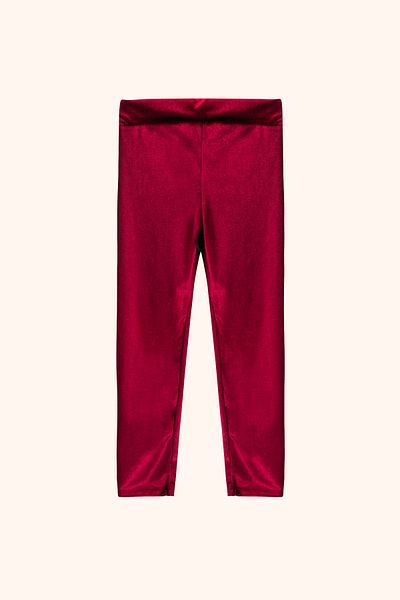 TRENDYOLKIDS Jambiere tricotate din catifea pentru fete bordeaux TKDAW25TA00000