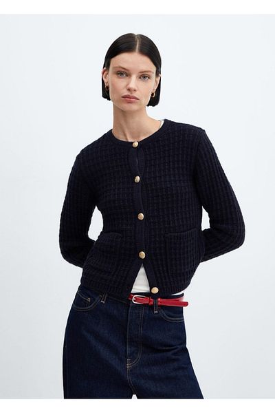 MANGO Woman Cardigan din tricotaj cu nasturi