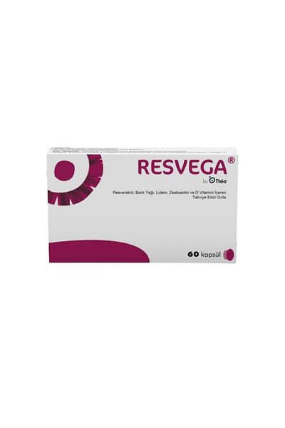 Thea Resvega Resveratrol, Food Supplement Containing Fish Oil, Vitamins And Minerals 60 Capsules