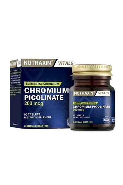 Nutraxin Chromium Picolinate Capsule Chromium Containing Food Supplement 200 Mg 90 Capsules