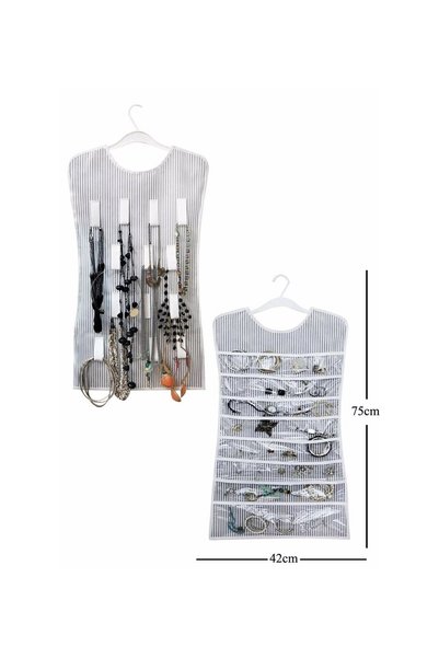 TWOX Double Sided Black Striped Dress Set - Shaped Organizer