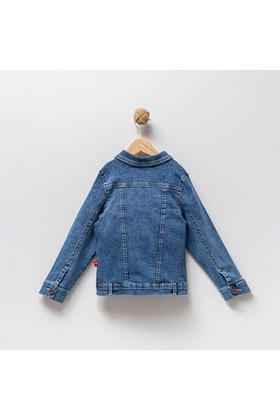 Overdo Jachetă de blugi albastru pentru copii unisex de bază