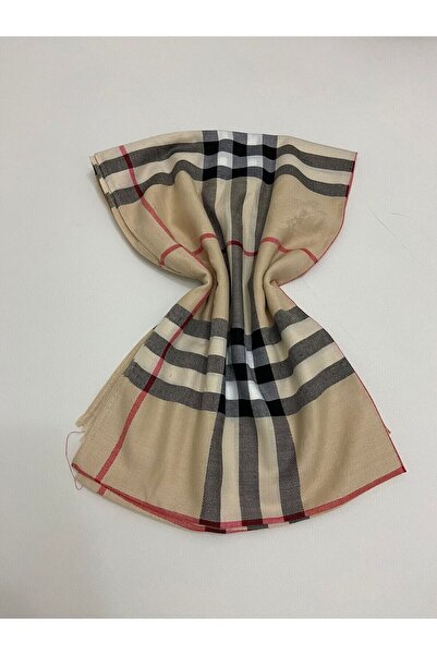 Ela Şal % 100 Kaşmir Ipek Ekose Şal