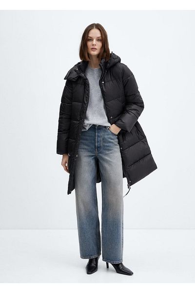 MANGO Woman Steppanorak mit abnehmbarer Kapuze