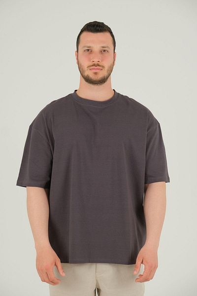 ASG TEKSTİL Ανδρικό κοντομάνικο Anthracite Basic T-shirt