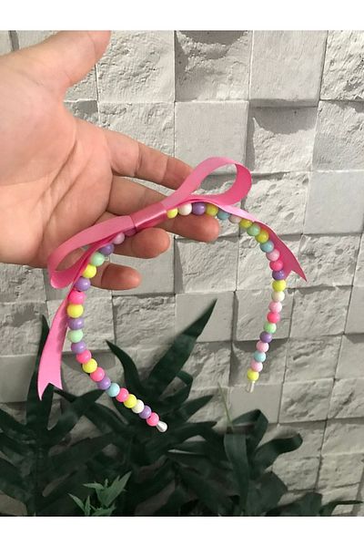 Demeter Collection Colorful Girl's Crown with Pink Bow Detail