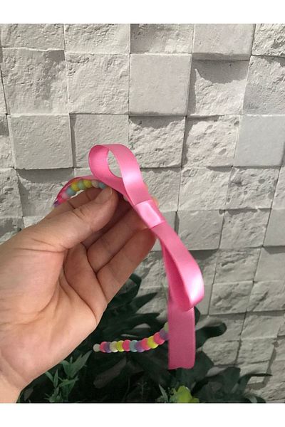 Demeter Collection Colorful Girl's Crown with Pink Bow Detail