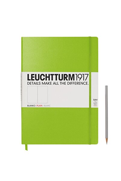 Leuchtturm1917 Master Slim (a4) Lime Düz Defter