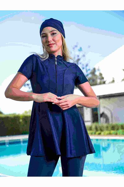TESMAY Half Closed Hijab Swimsuit