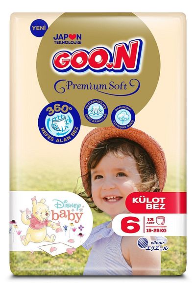 Goo.n Premium Soft Number 6 Super Soft Diaper Panties - 13 Pieces
