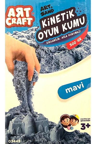 Art Craft KINETIC GAME SAND KINETIC PLAY SAND 500 GR PURPLE BLUE GREEN NATURAL