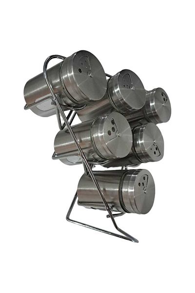Natural CAM-432 Model Metal Coated Glass and Spice Set - Set of 6
