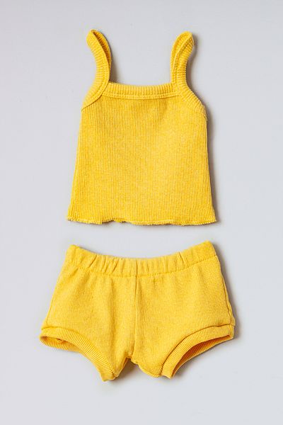 ADABEBEK Corded Baby Crop Top and Shorts Set - Rope Strap