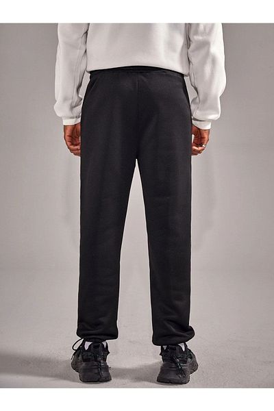 Mythologie Mystery Sweatpants Jogger - Μαύρο εμπριμέ λαστιχένιο πόδι ψηλόμεσο χειμώνα