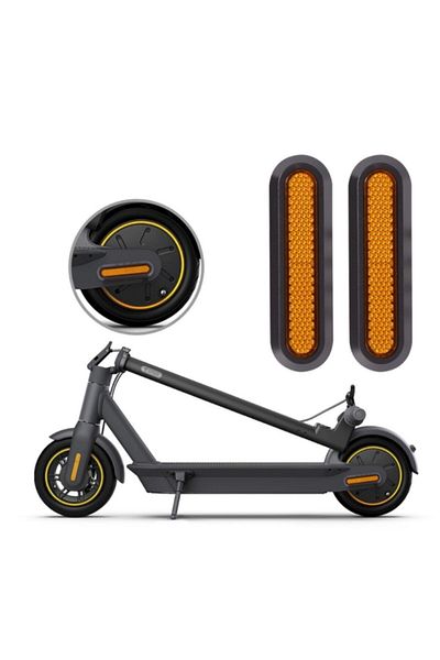 e-Scooter Markets Electric Scooter Set of 2 Rim Front Rear Wheel Protection Cover & Reflector-Xiaomi 1s, M365, Pro, Pro2