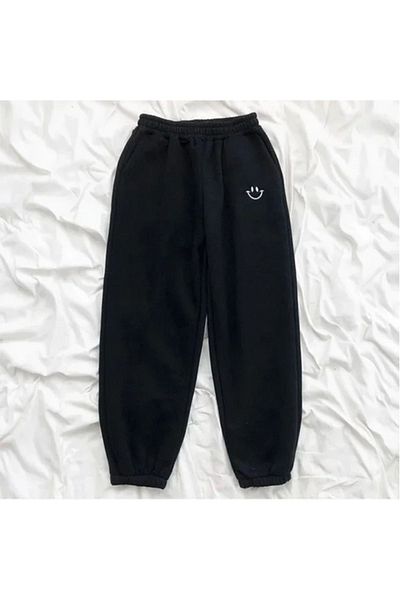 Mythologie Φούτερ Jogger 3-pack Smiling Faces - Μαύρο Λευκό Γκρι Λαστιχένιο Πόδι Ψηλόμεσο Καλοκαίρι