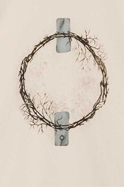 Nors Thorn Regular T-Shirt - Logo, Bone Pattern