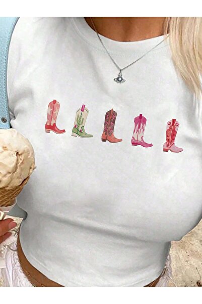 Jose Clothing Γυναικεία - εμπριμέ κοντομάνικη μπλούζα με κοντό μανίκι