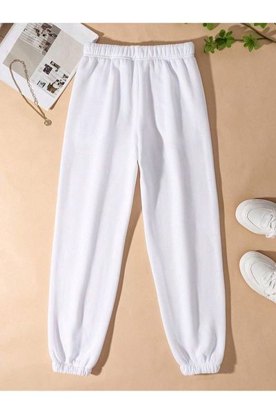 Mythologie 25 Brooklyn Sweatpants Jogger - Λευκό εμπριμέ λαστιχένιο πόδι ψηλόμεσο χειμώνα