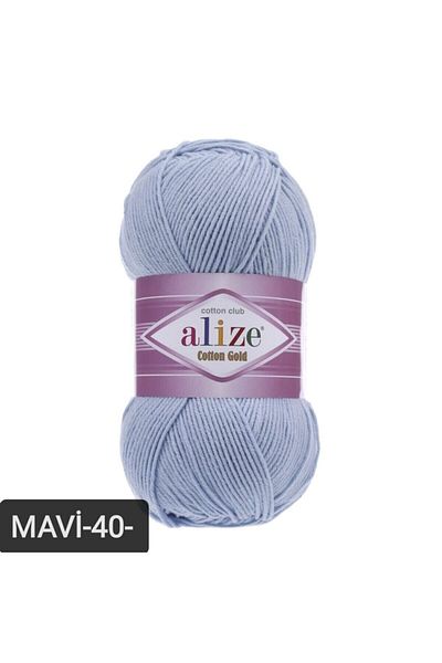 Alize Βαμβακερό χρυσό 100 gr Amigurumi νήμα πλεξίματος νήμα διάτρησης νήμα πλεξίματος -μπλε 40 -
